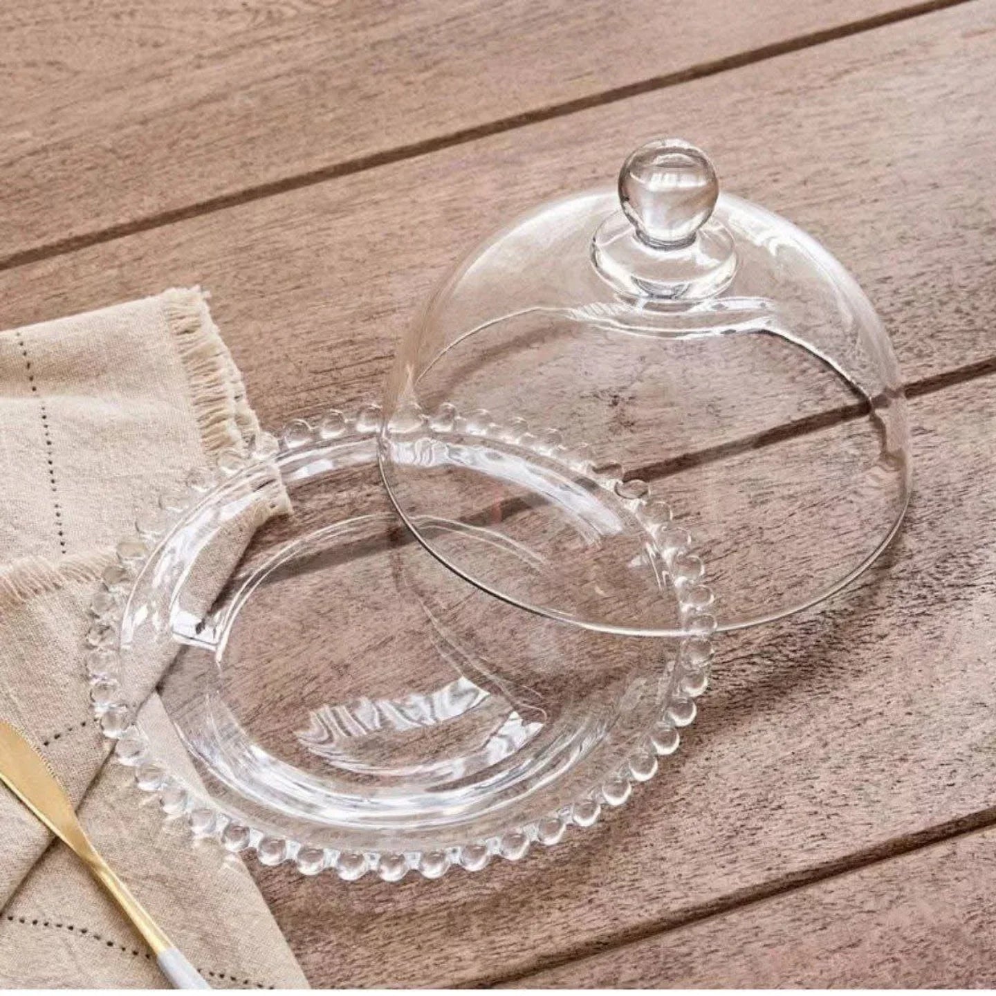 تمرية - صحن تقديم تمر زجاجي بابلز