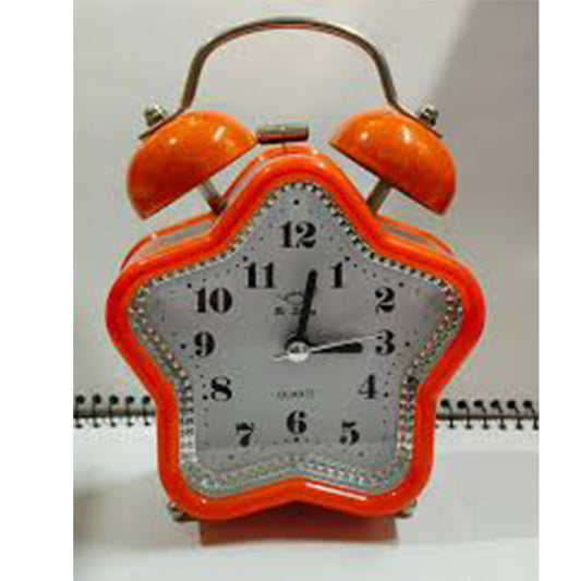 ساعة مكتبية منبه نجمة برتقالية