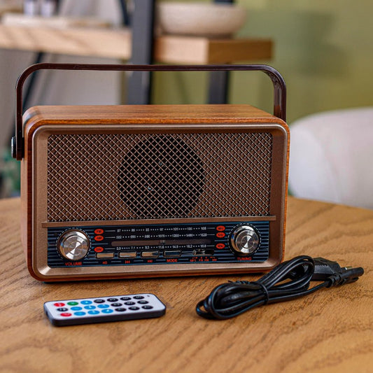 راديو كلاسيكي بلاتوث وفلاش وميموري متعدد الوظائف شحن