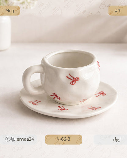 مق فيونكات وردية بالصحن