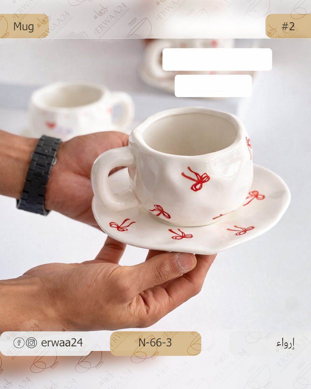 مق فيونكات وردية بالصحن