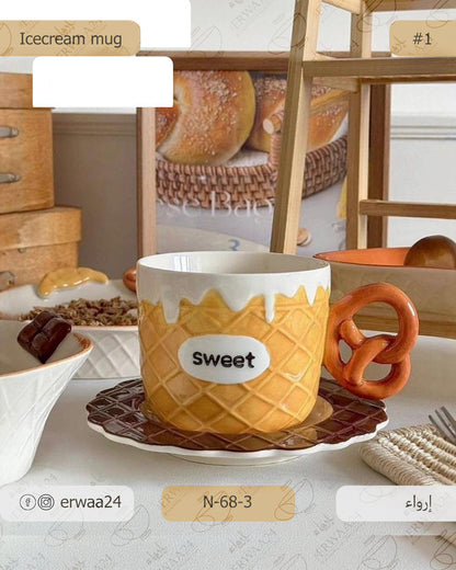 مق الجيلاطي بالصحن