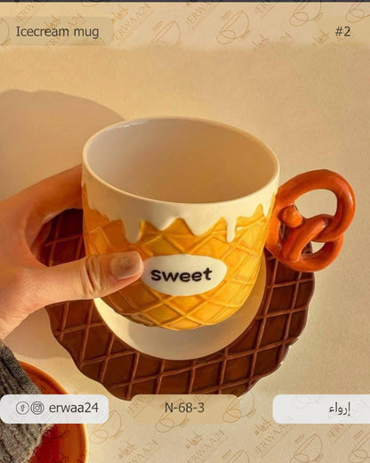 مق الجيلاطي بالصحن