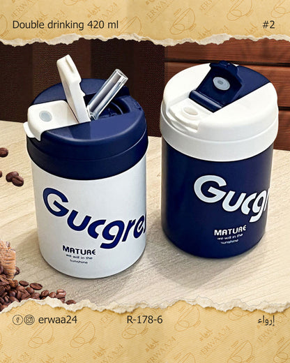 مق ستيل حراري طريقتين للشرب بالماص والفتحة 420 مل